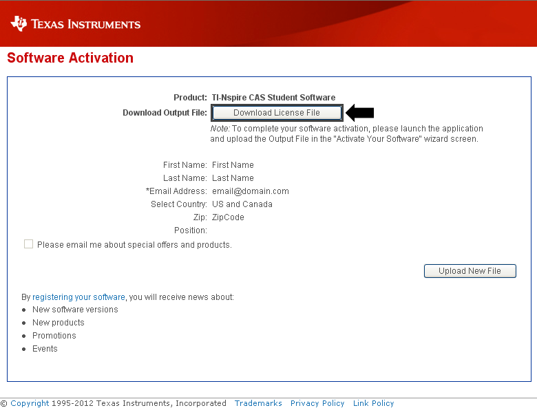 Solution 27650 Activating A Texas Instruments Software Product With A