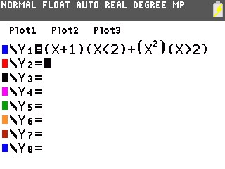 Solution 34858: Graphing Piecewise Functions on the TI-83 Plus, TI-84