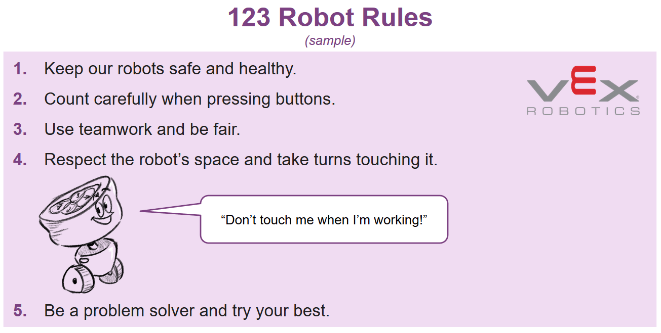 VEX 123 Meet Your Robot Lab 2 Robot Rules Play