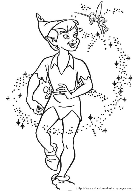 Peter Pan Coloring pages Educational Fun Kids Coloring