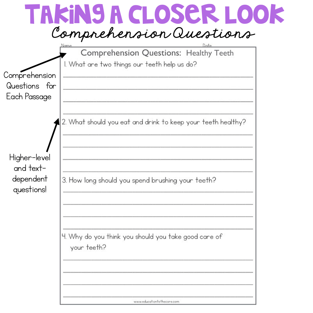 1st Grade Fluency Passages for February | Education to the Core