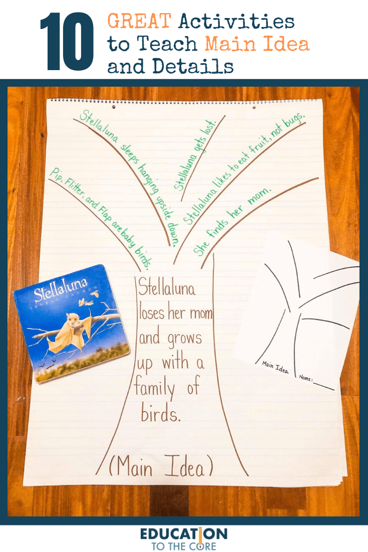 10 GREAT Activities to Teach Main Idea and Details Education to the Core