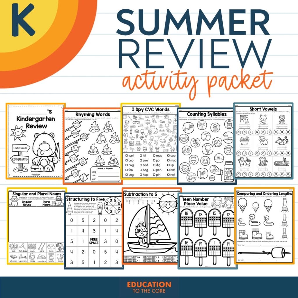 Achieving School Readiness Summer Activity Packet