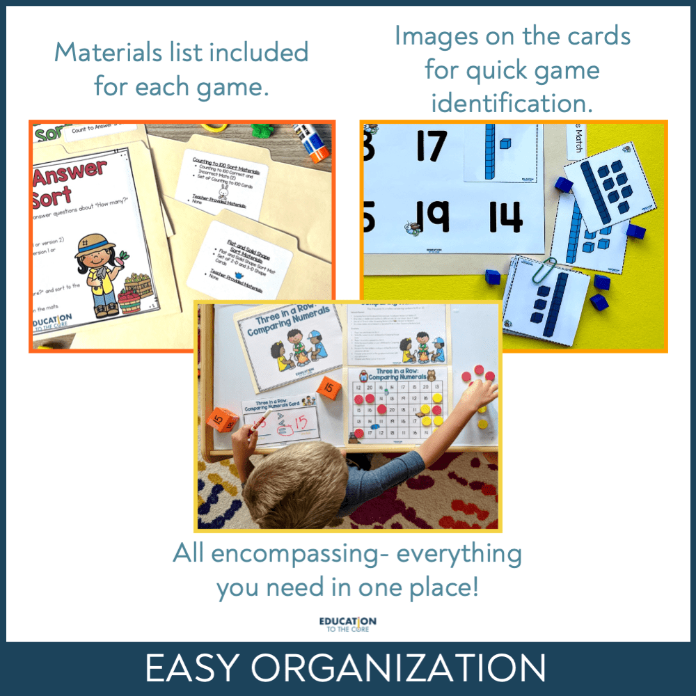 File Folder Games for Kindergarten | Back to School | Education to the Core
