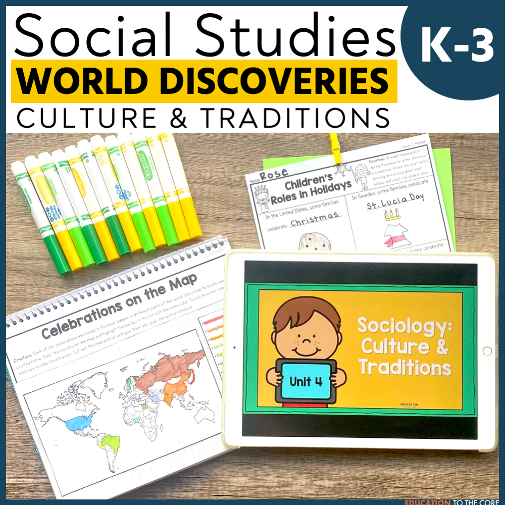 Sociology Culture & Family Traditions Social Studies Unit with