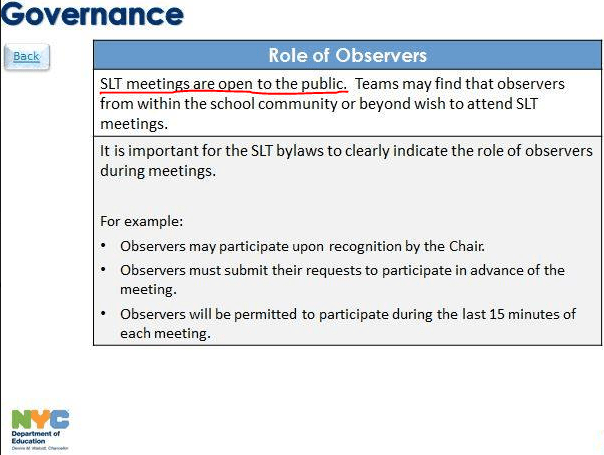 NYC Public Advocate Joins in SLT Transparency Issue Educator Fights Back