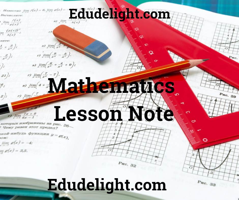 Further Mathematics Lesson Note SS1 First Term