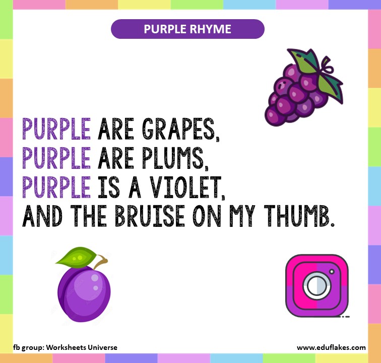 Colour rhymes for kindergarten eduflakes