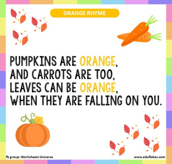 Colour rhymes for kindergarten eduflakes