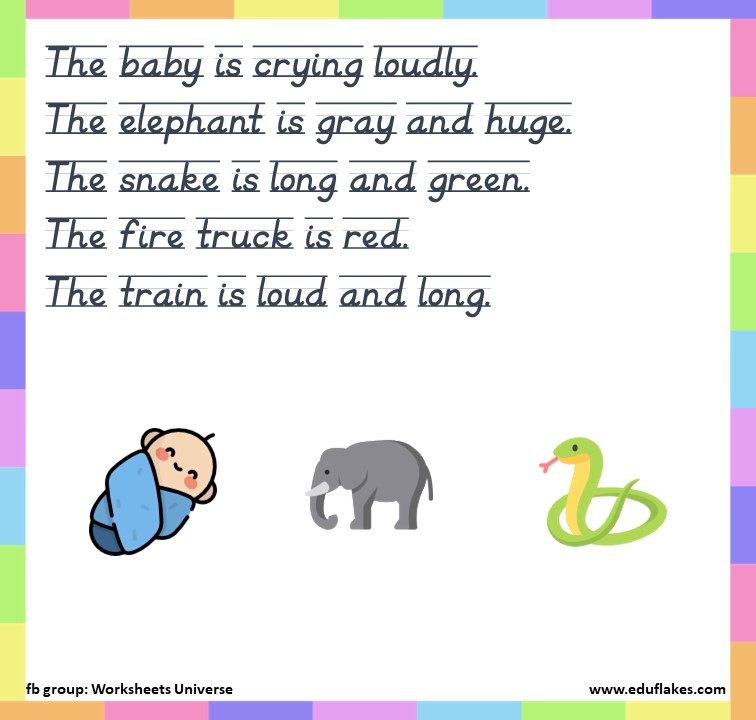 Kindergarten Sight Words Reading - Eduflakes