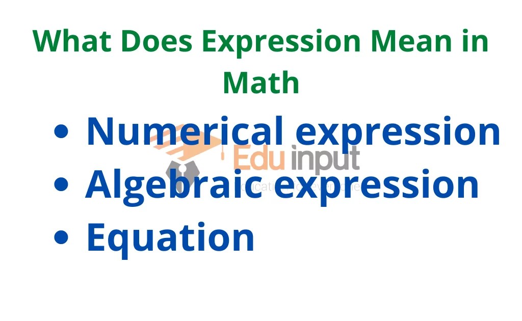 What Does Expression Mean in Math?
