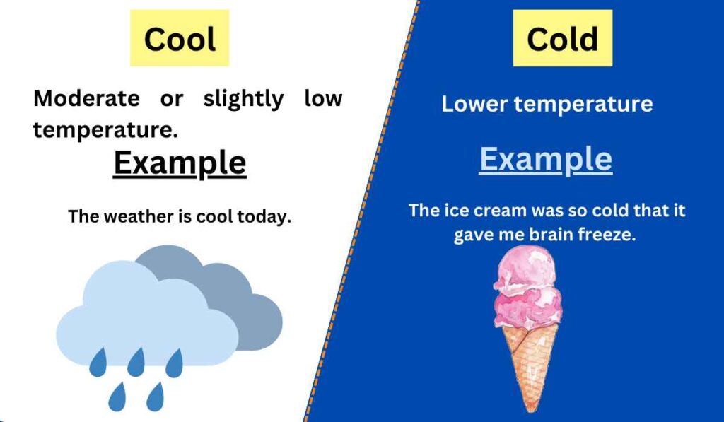 Cool vs. ColdDifference between with examples