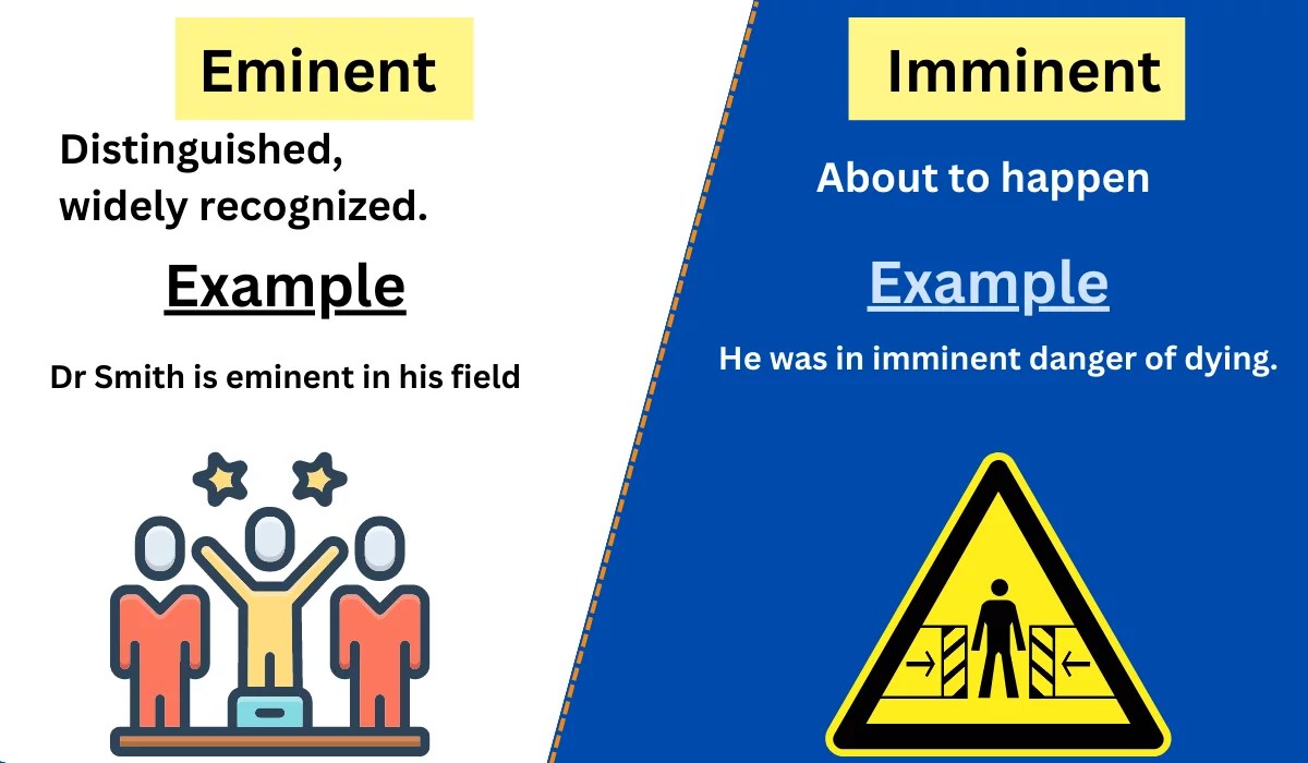 Eminent vs. ImminentDifference between and examples