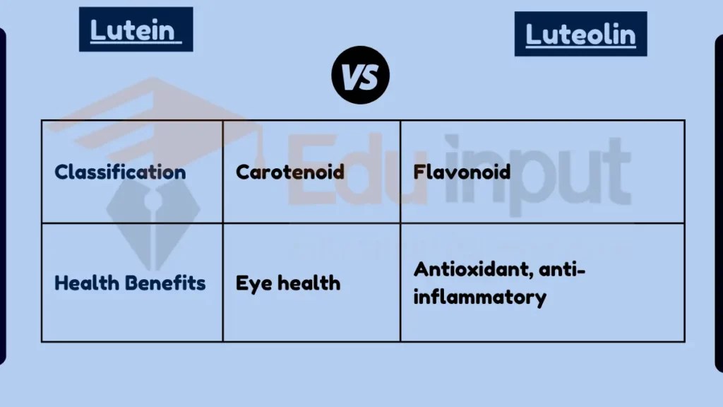 Difference Between Lutein and Luteolin
