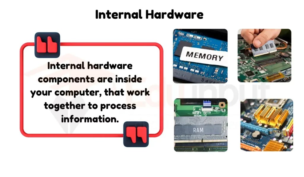 Computer hardware External hardware and internal hardware