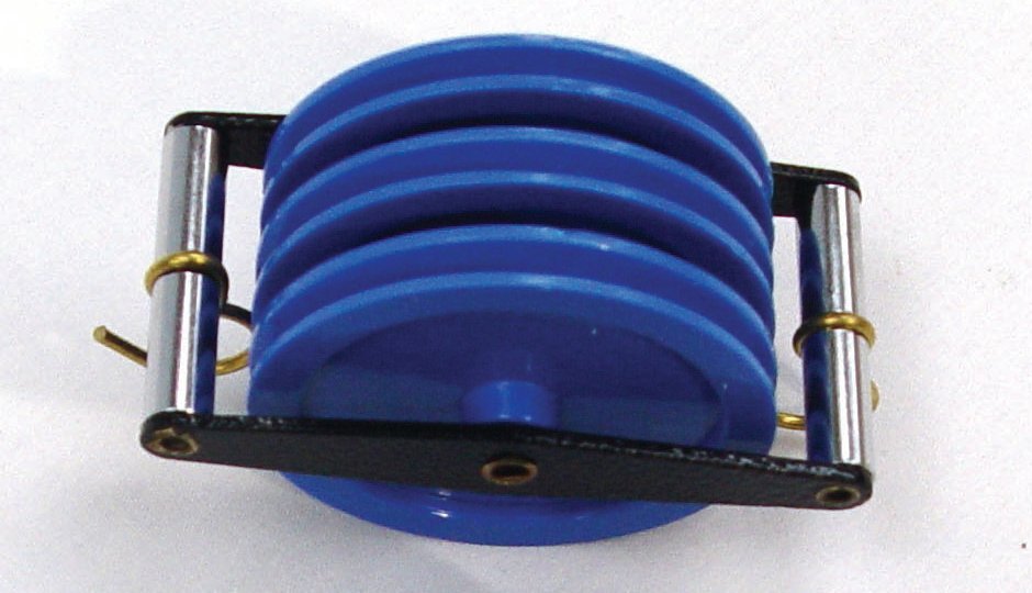 Pulley, Plastic, triple 2 Hook (parallel) Edulab