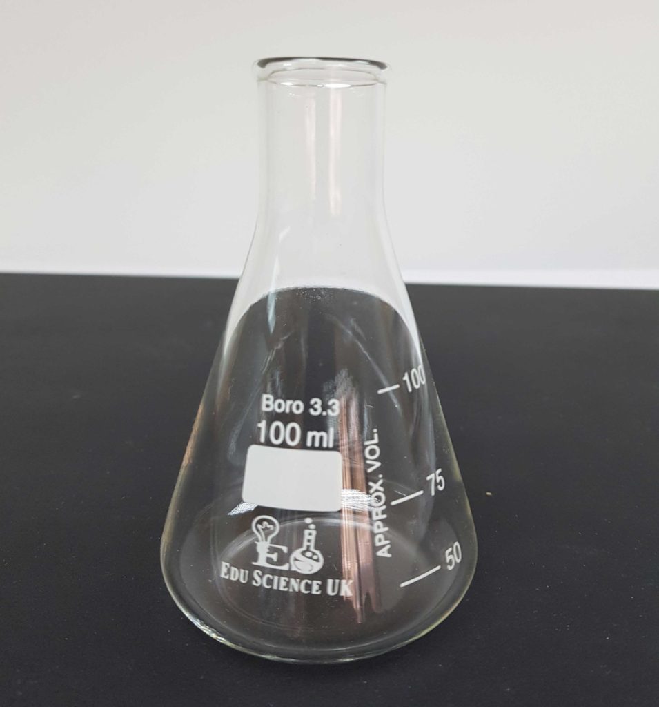 FLASK ERLENMEYER, NARROW MOUTH, CAPACITY 100ML Eduscience