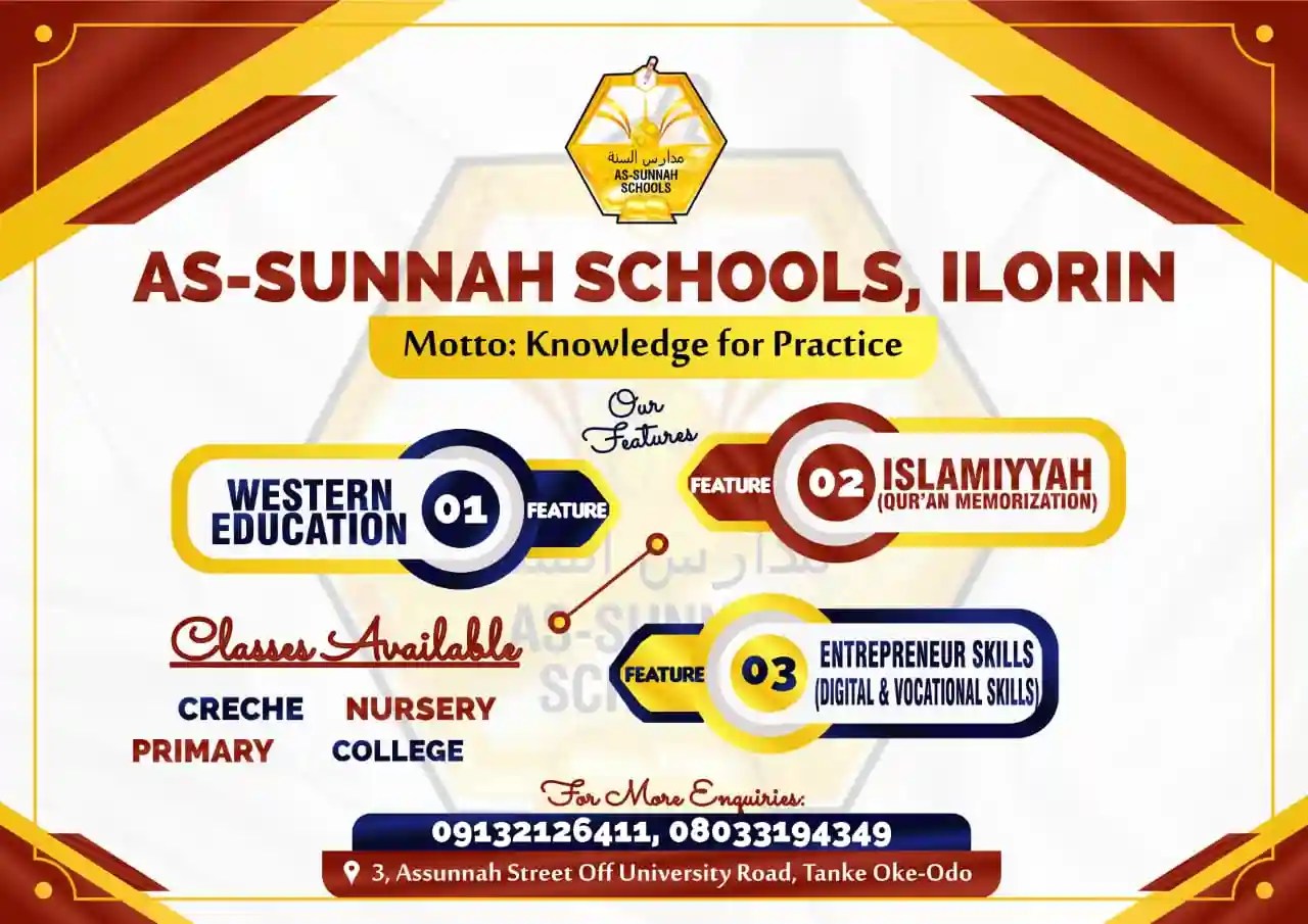 ASSUNNAH SCHOOLS ILORIN Secondary Schools in Ilorin, Kwara State