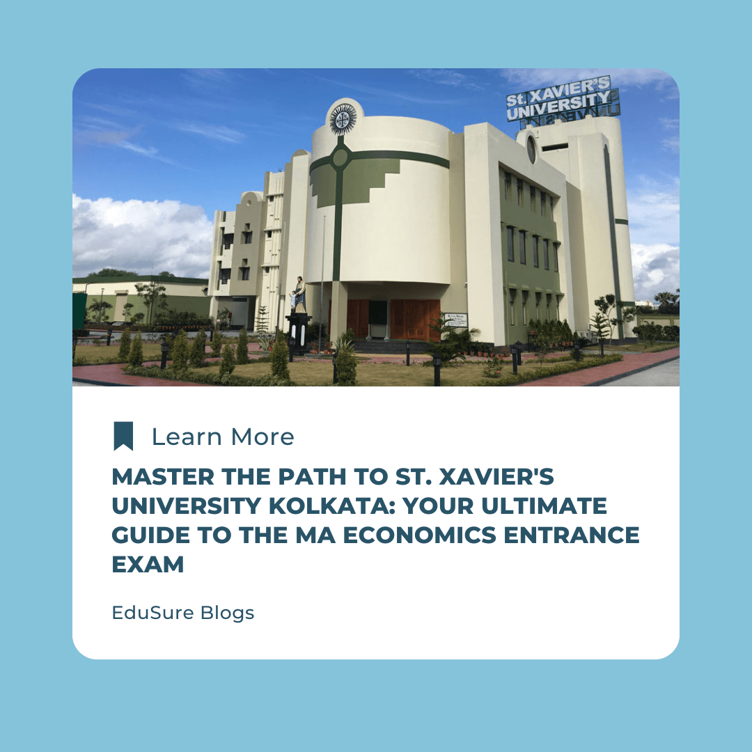 MA Economics Entrance Exam St. Xavier’s University & Prep