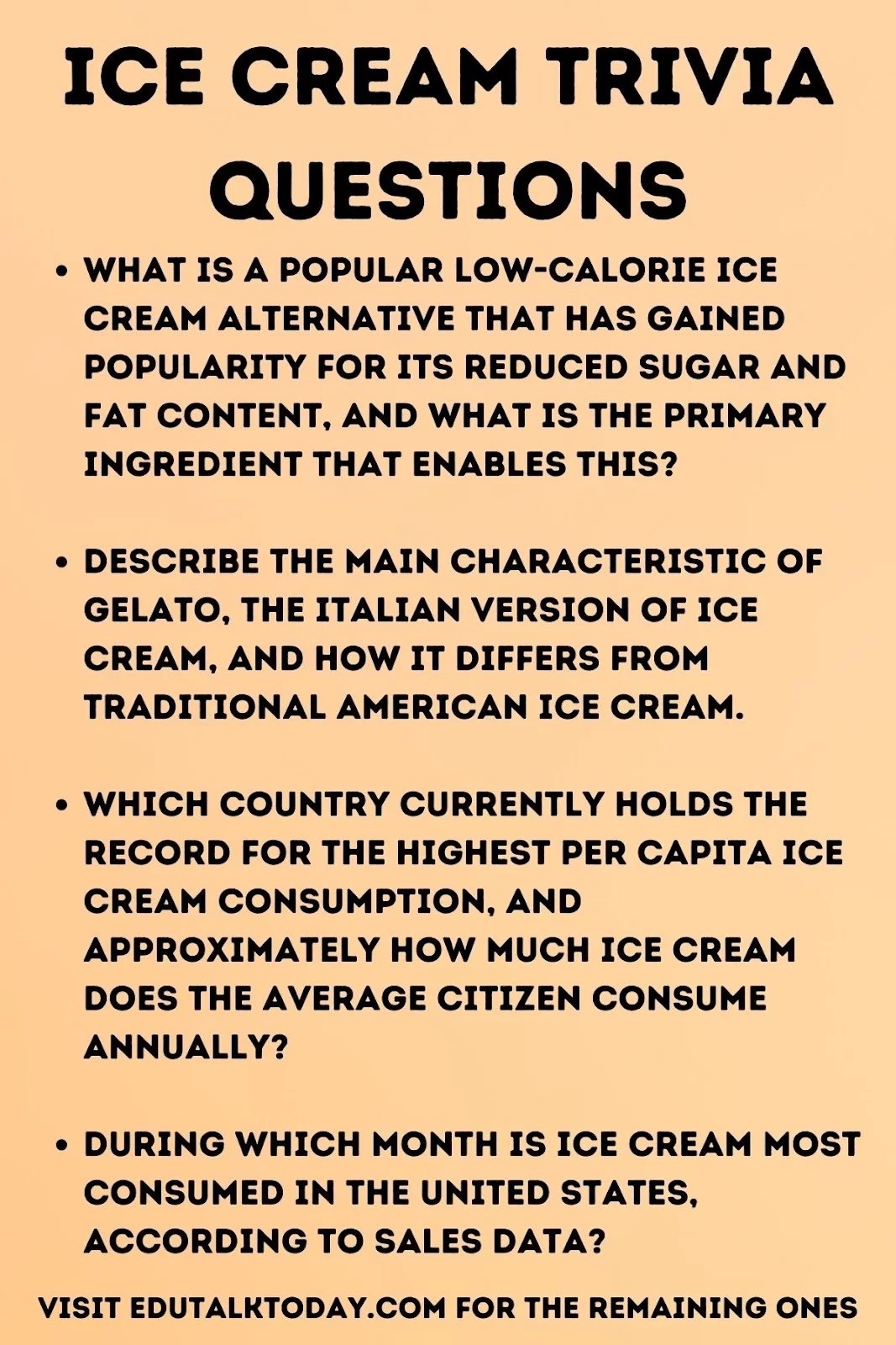 24 Ice Cream Trivia Questions EduTalkToday