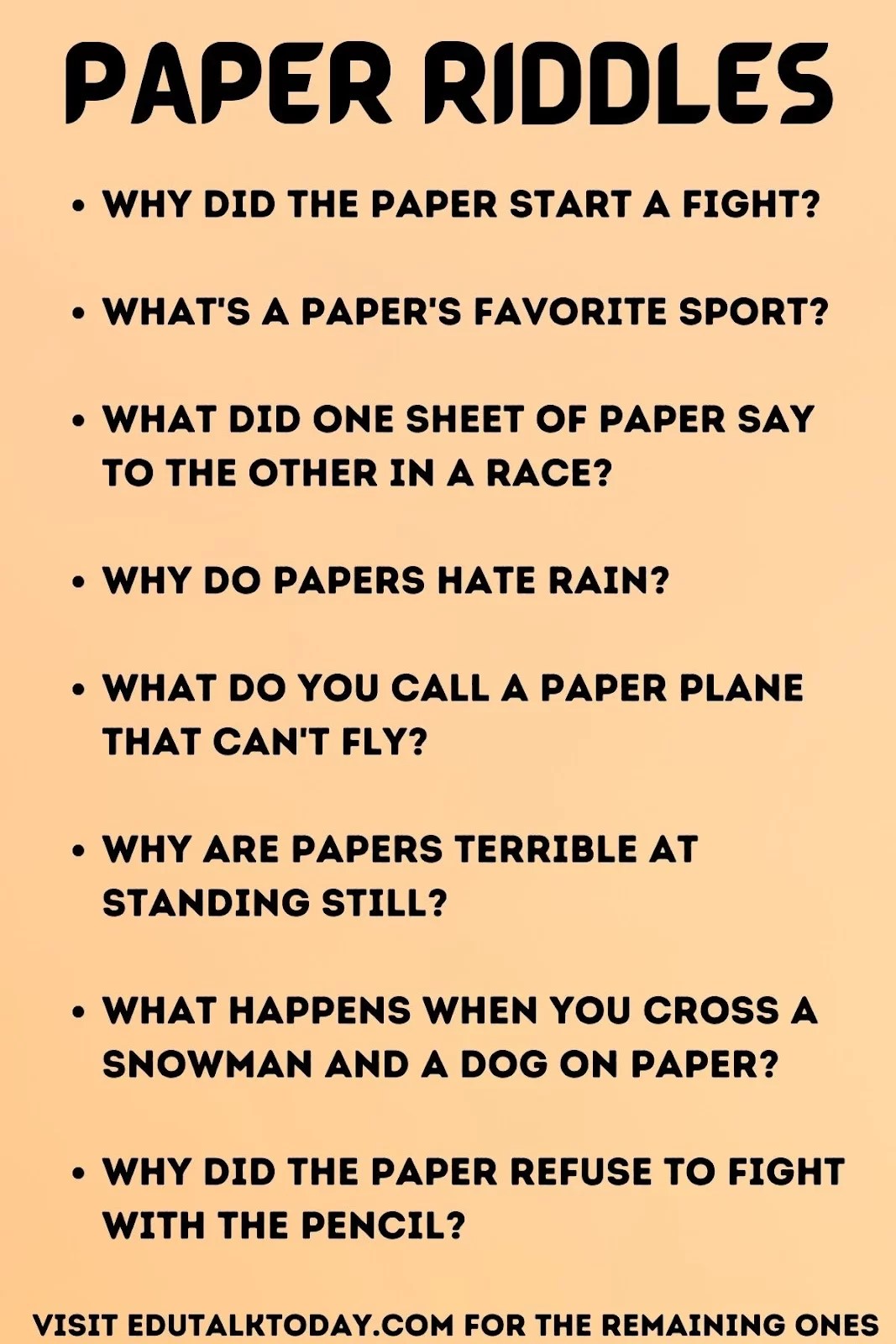 40 Paper Riddles EduTalkToday