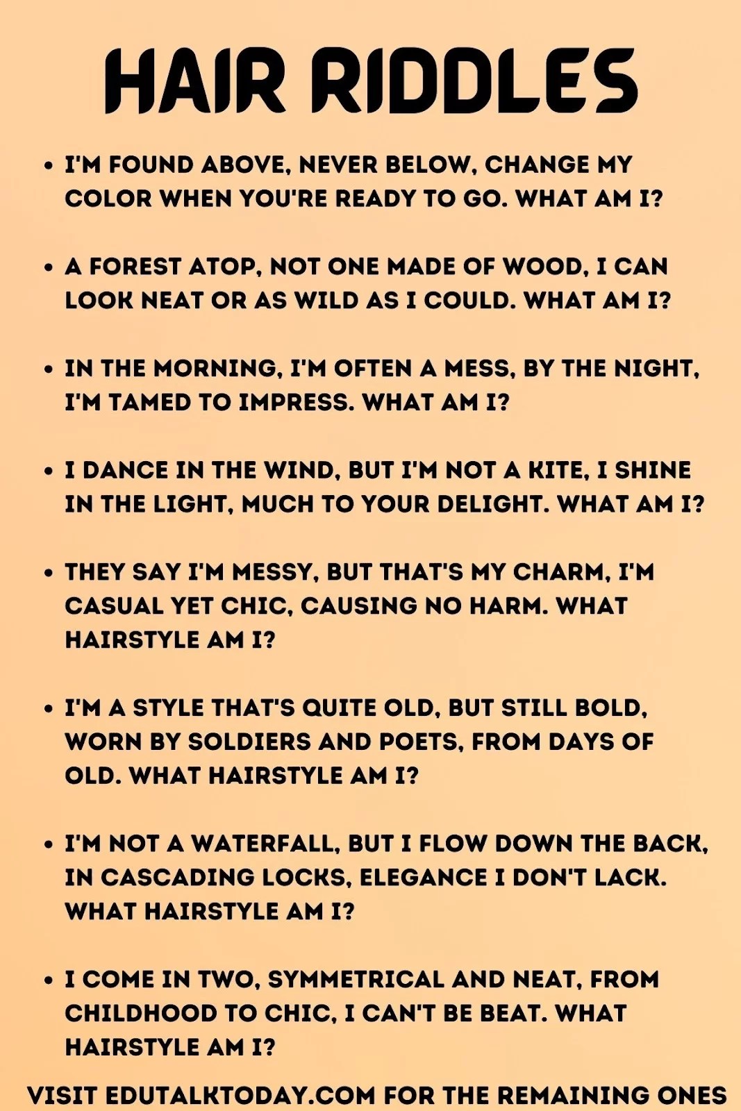 56 Hair Riddles EduTalkToday