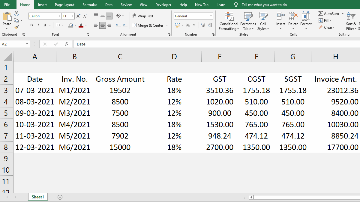 How to Create and FormatTable in the Microsoft Excel? EduTaxTuber