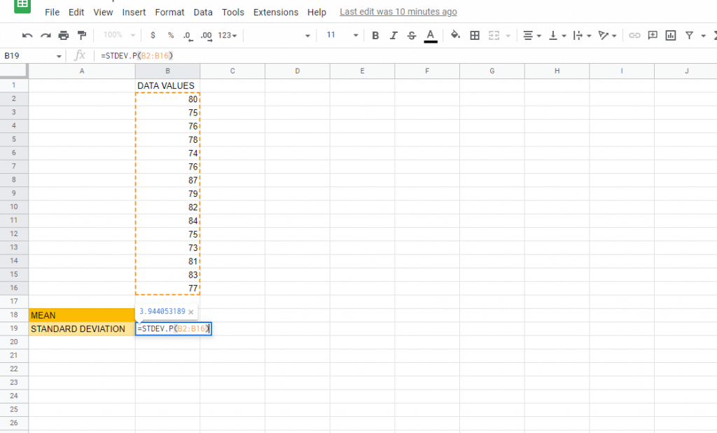 How to Calculate ZScores in google sheets Edutized