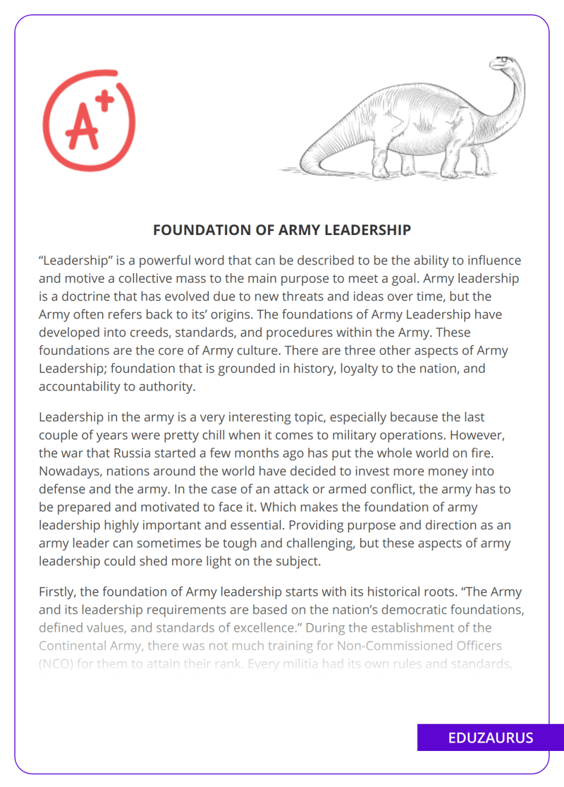 ⭐ Army leadership essay. Leadership in the Army leadership policies