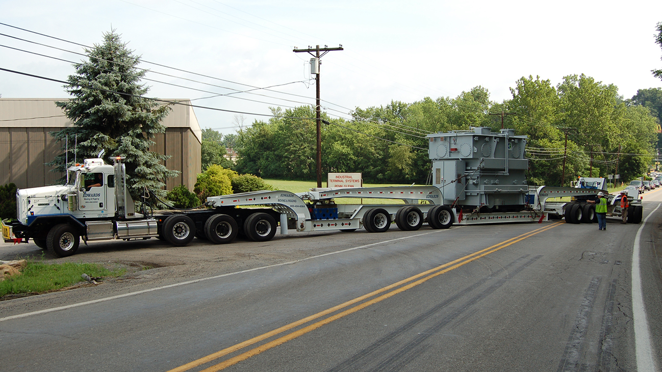 Heavy transport equipment Edwards Moving & Rigging