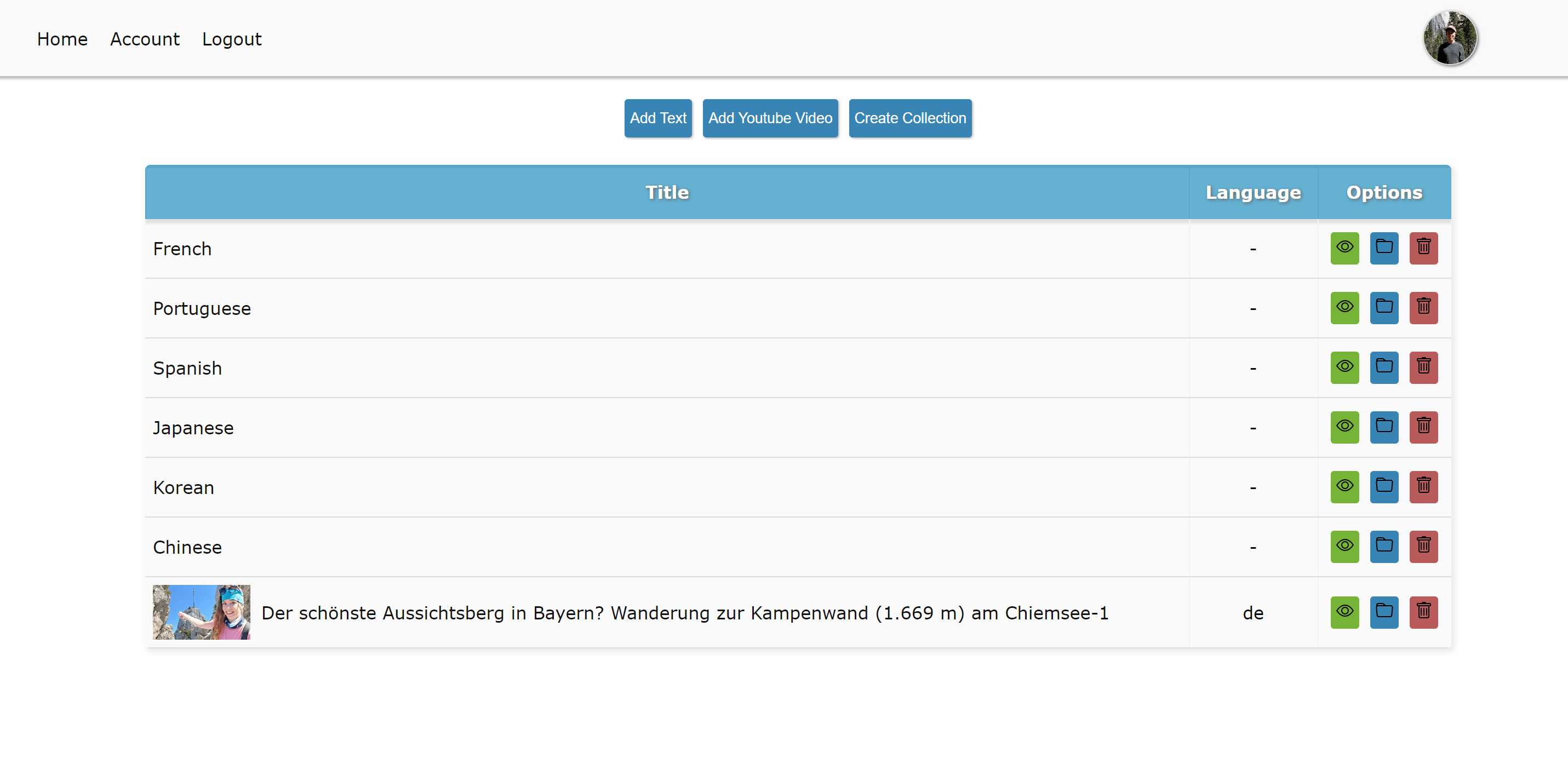 Foreign Language Reader Project