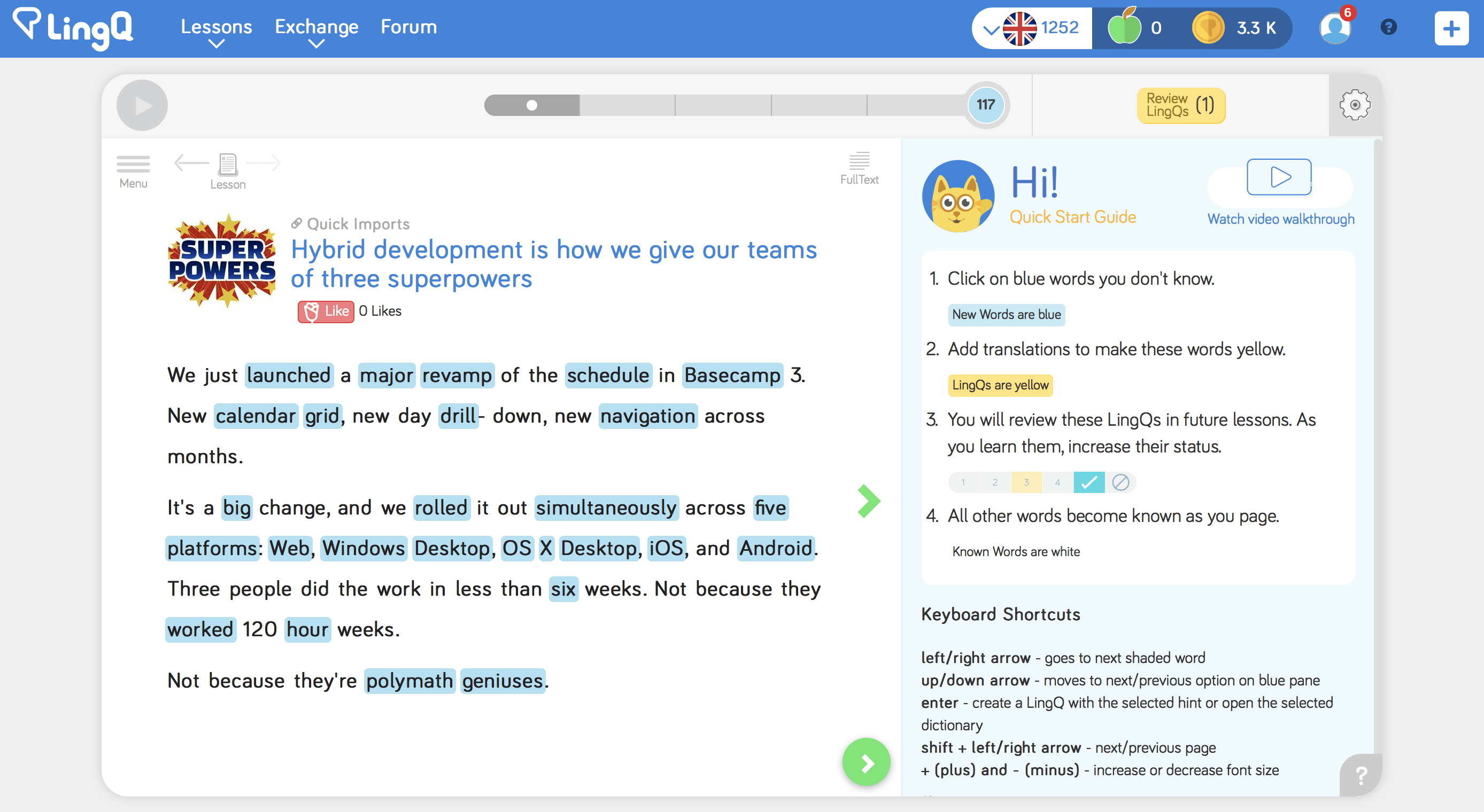 Foreign Language Reader Project