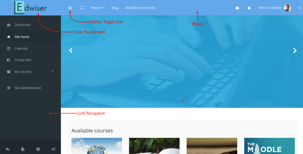 Edwiser RemUI Moodle UX Theme Color Customization