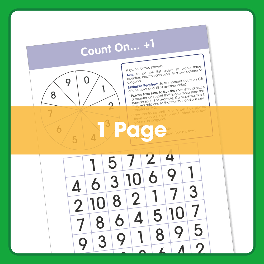 Board Games Count On … +1 Grade 1 Edx Education