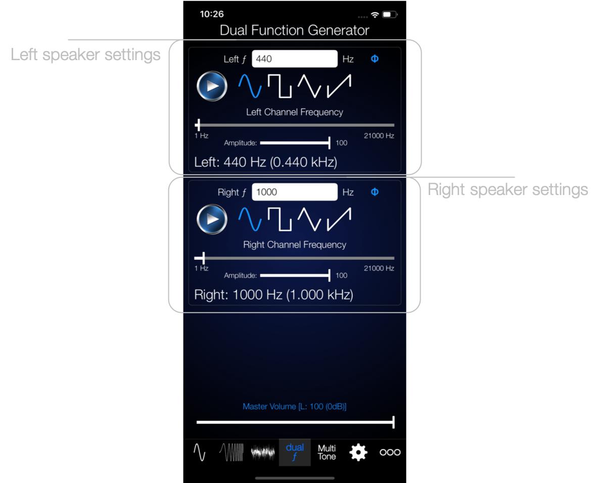Audio Function Generator Electronics Engineering Apps. PRO.