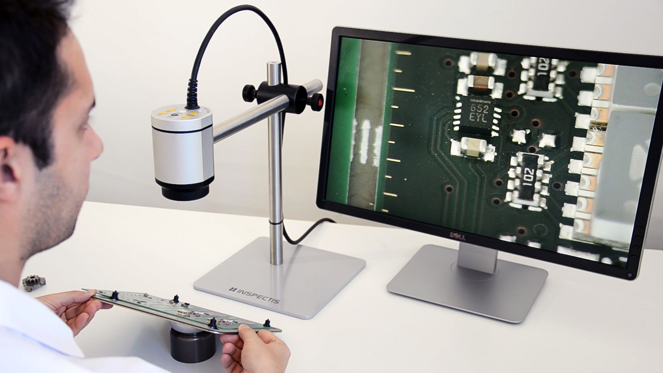 Modular inspection camera for test systems