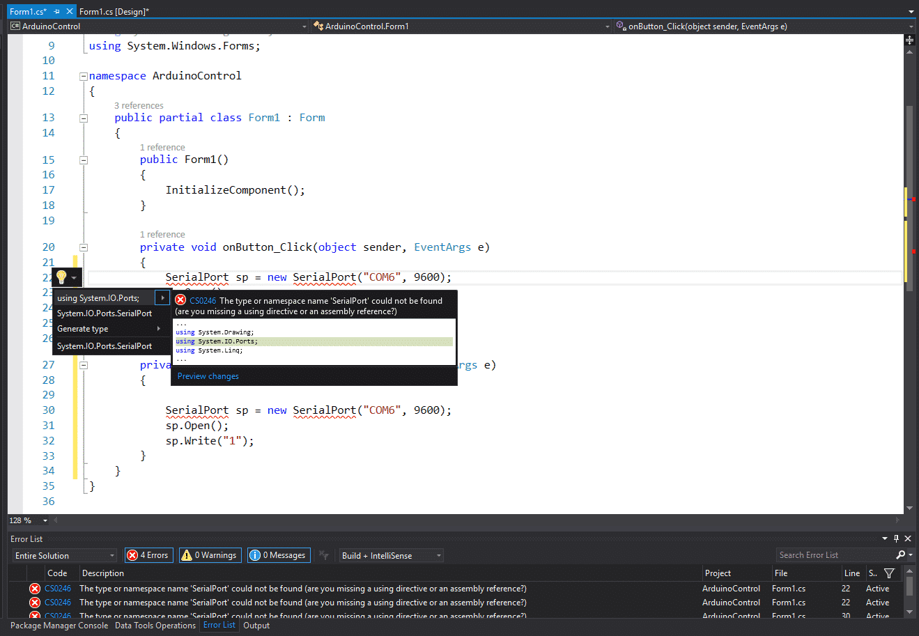 Windows C app Arduino control over serial port Tutorial The EECS Blog