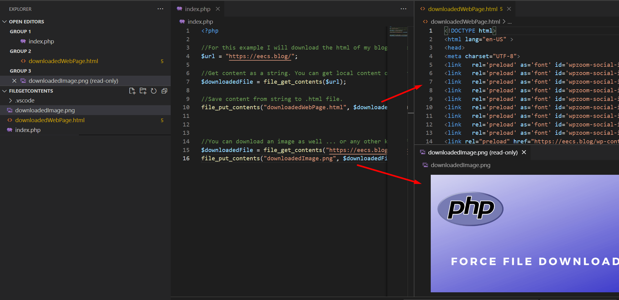PHP Downloading With file_get_contents() Tutorial The EECS Blog