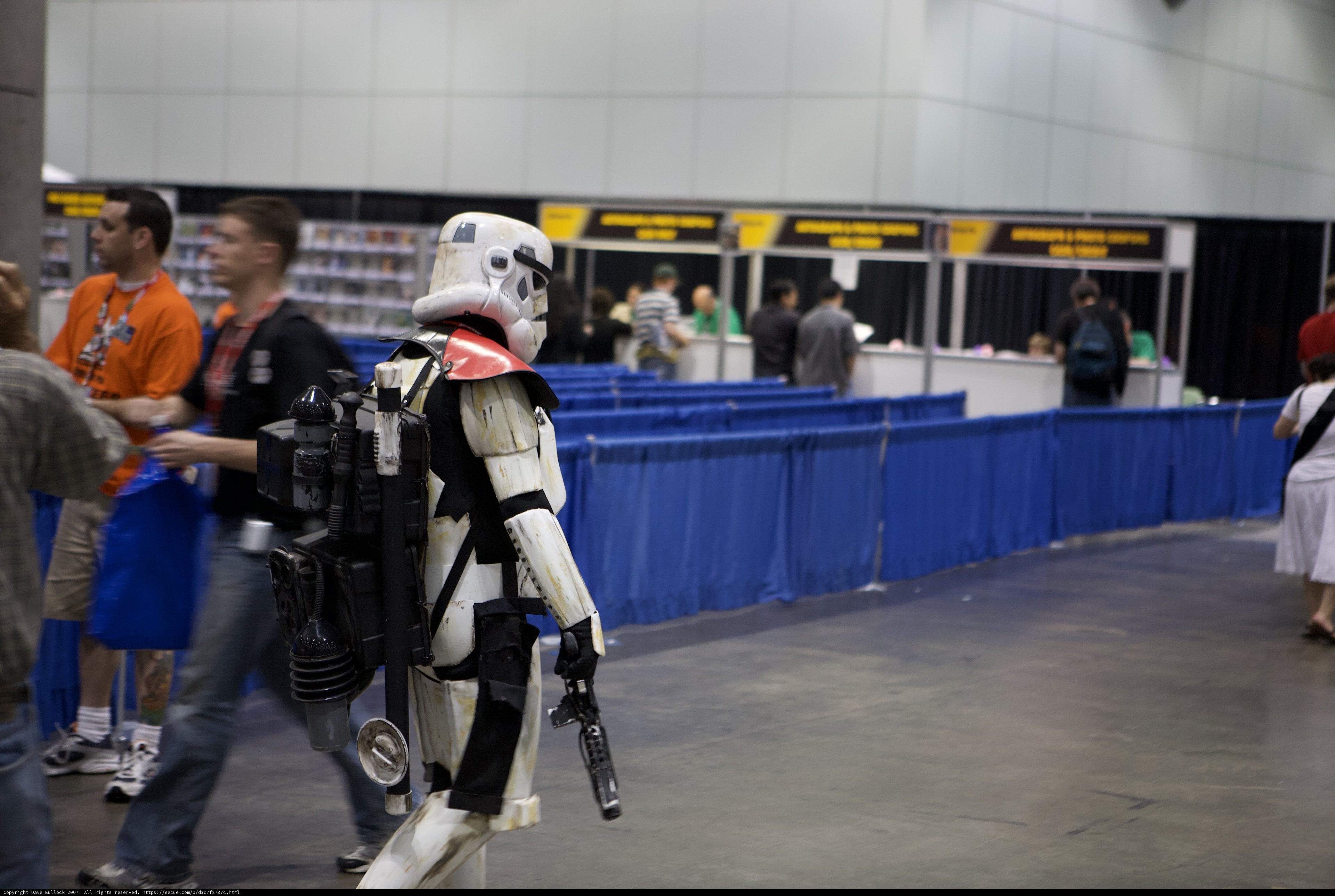 A Storm Trooper Marches Through the Star Wars Convention Dave Bullock