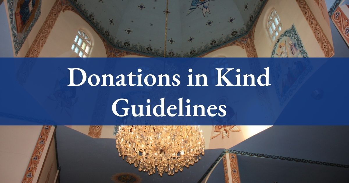Donations in Kind Guidelines Edmonton Eparchy