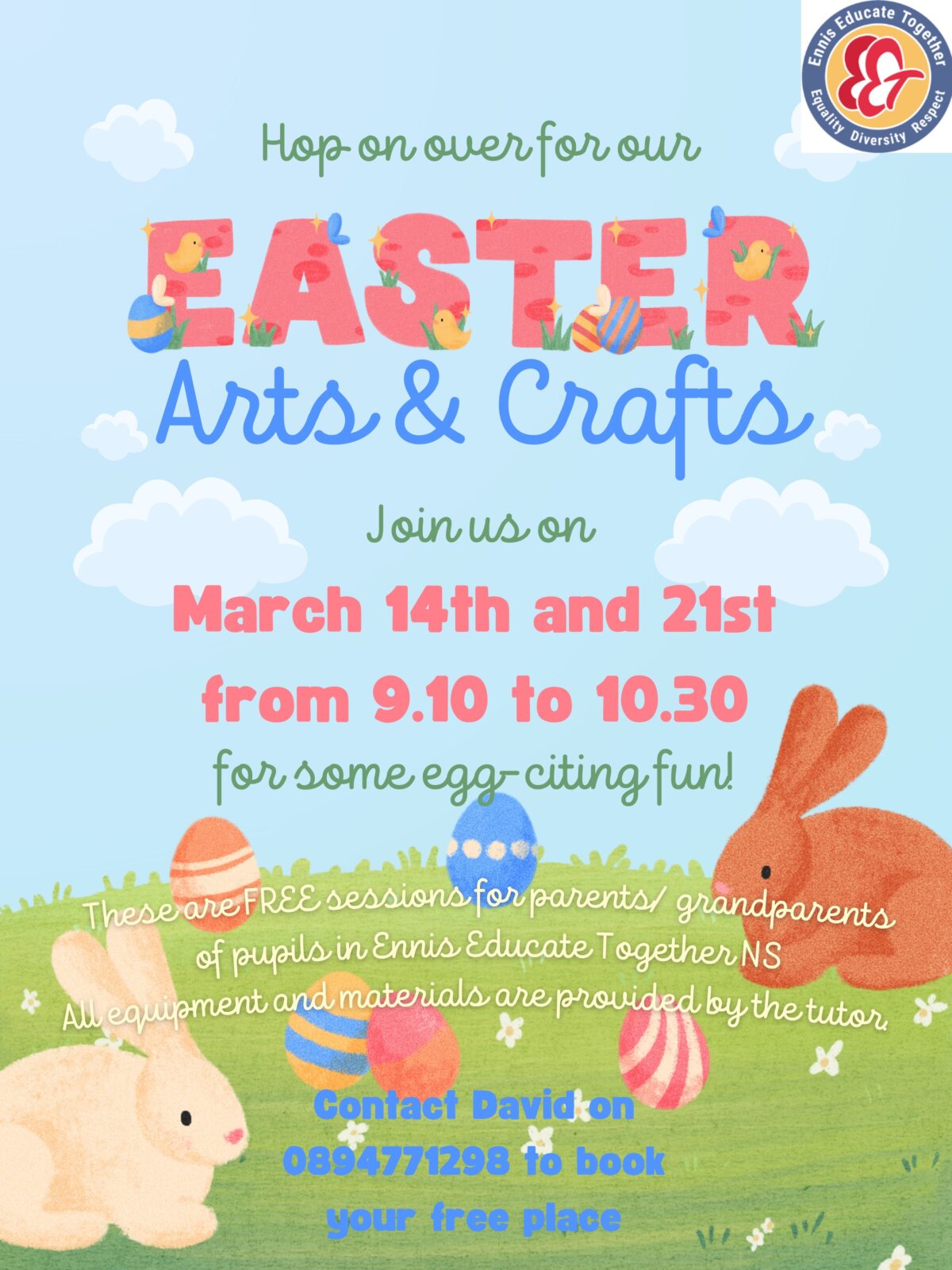 Spring/ Easter Arts and Crafts for Parents Ennis Educate Together