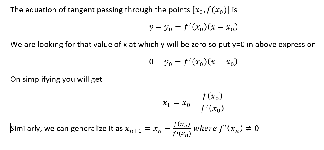 What is the Newton Raphson Method? Derive formula for it. EEVibes