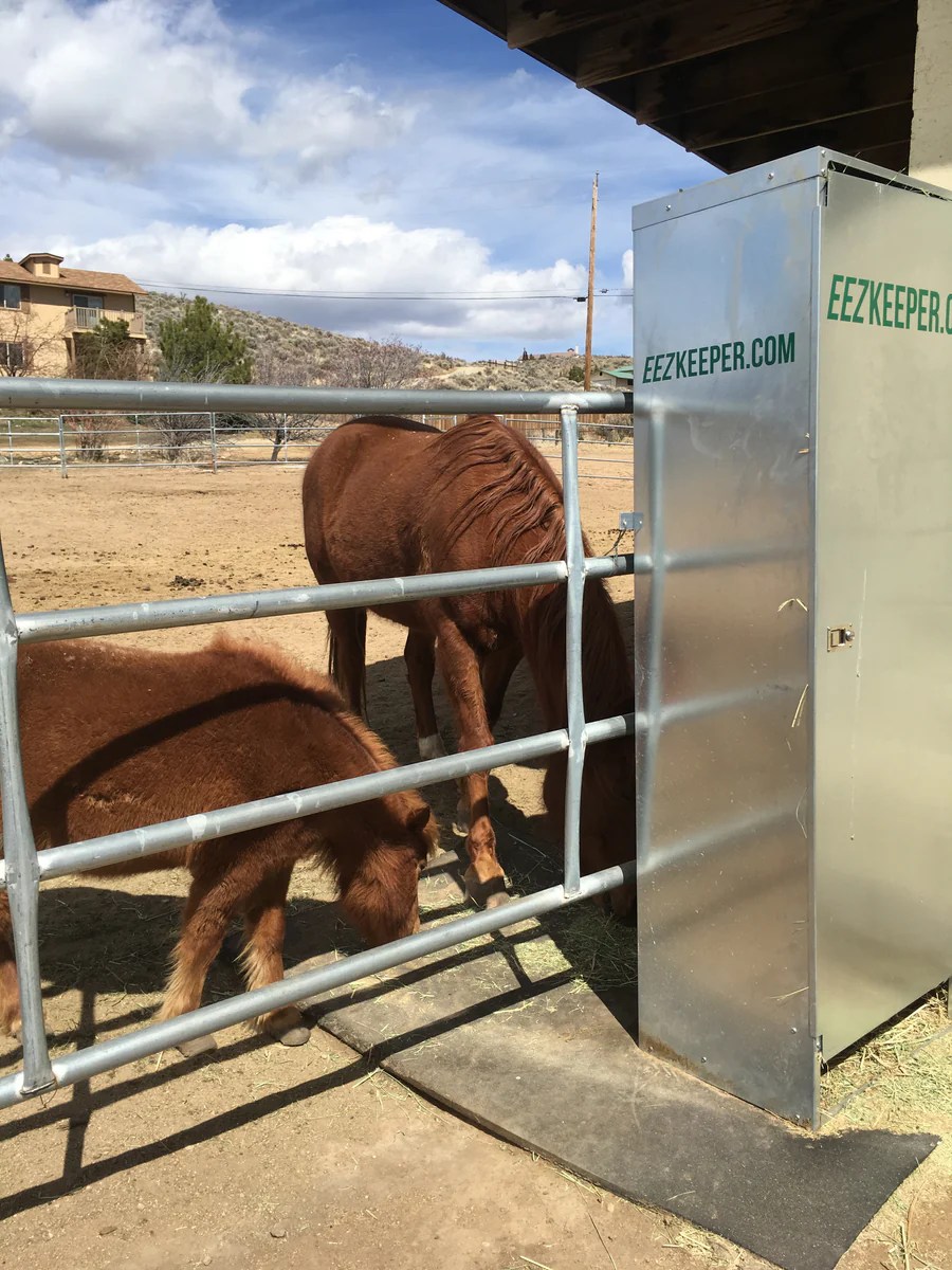 Healthiest Automatic SLOW HAY FEEDER for Horses Eez keeper