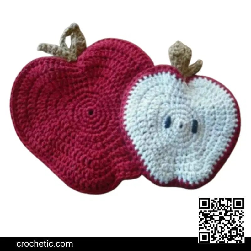 Apple Potholder Crochet Pattern Crochet Patterns for Tops, Hats & More