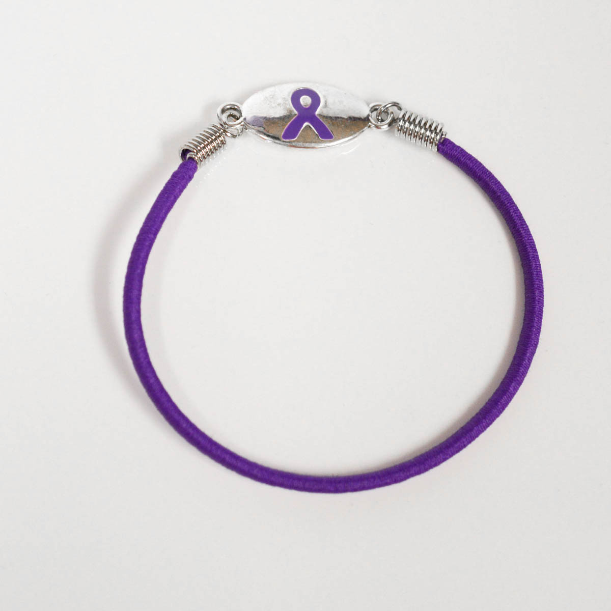 Purple Bracelet with Oval Charm Epilepsy Foundation Central & South Texas