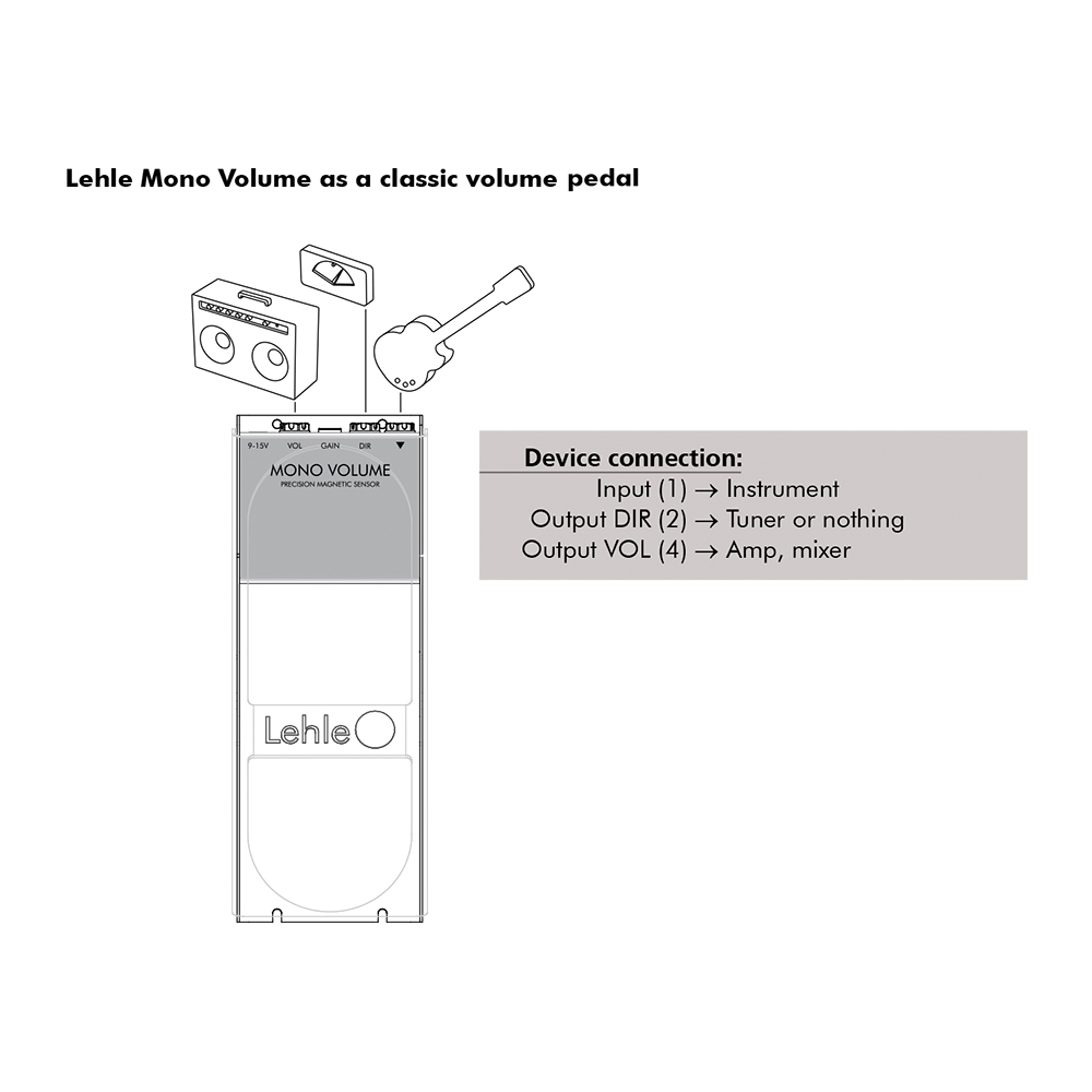 Lehle Mono Volume Pedal effektpedaler.dk
