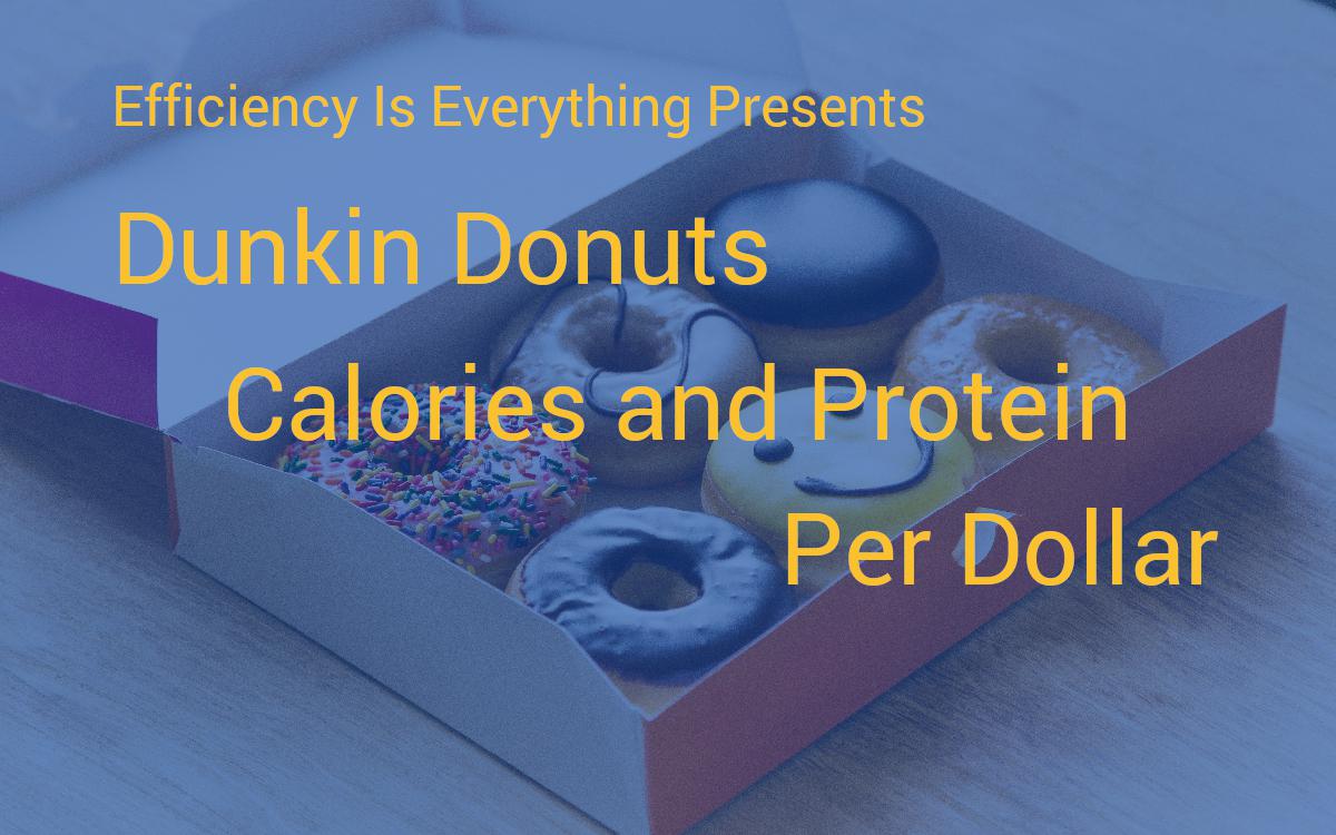 » Dunkin Donuts Calories Per Dollar and Protein Per Dollar