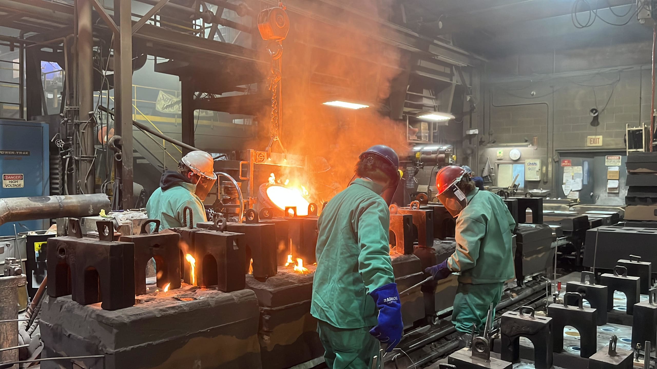 Huge 6300 LB Foundry Pour of Duplex Stainless Steel Alloy to