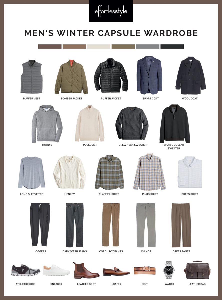Men's Winter Capsule Wardrobe Effortless Style Nashville