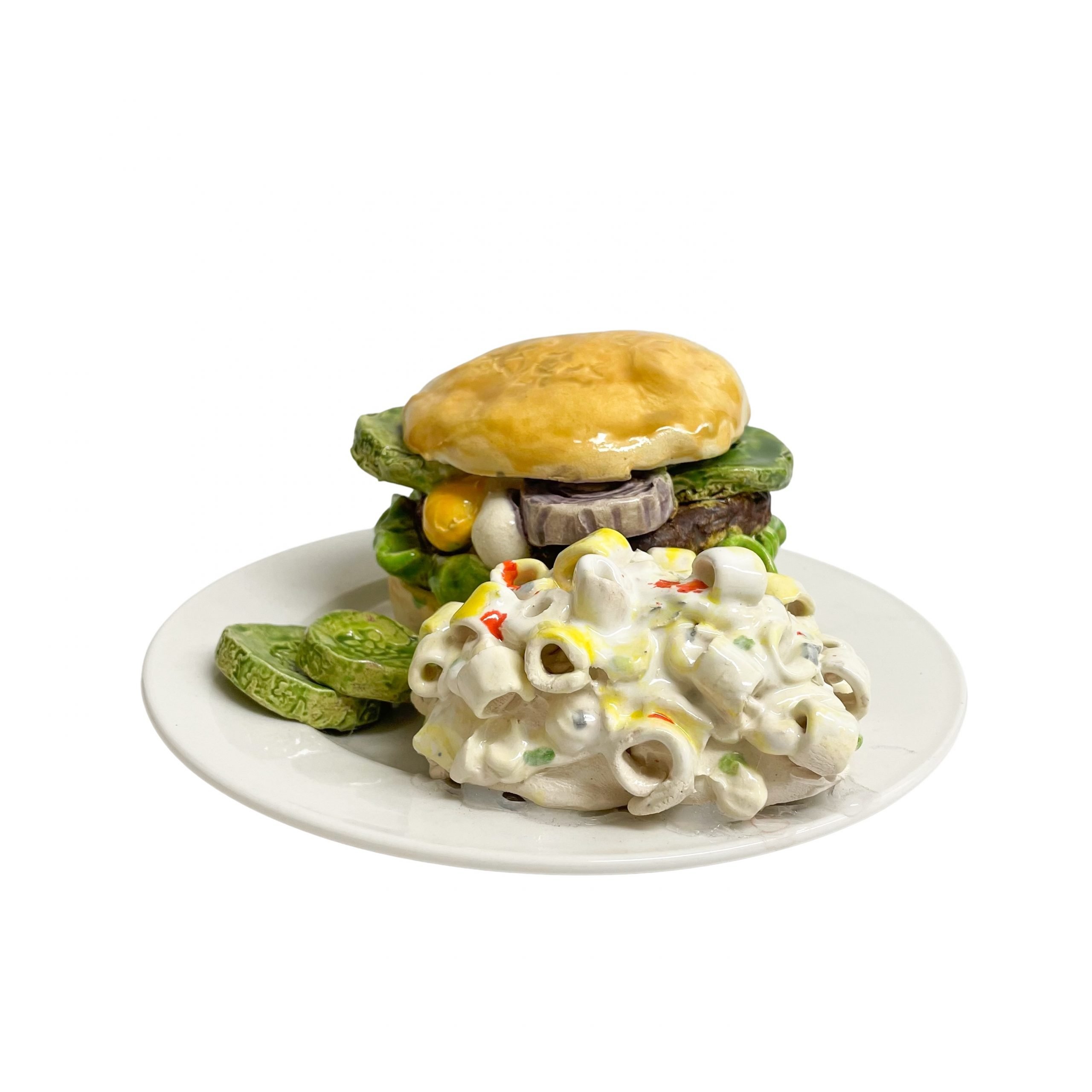 Hamburger With Macaroni Salad EFG Private Collections
